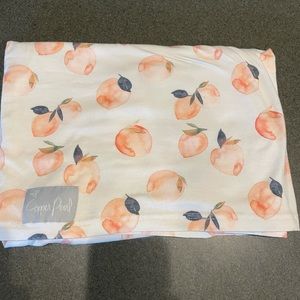 Copper Pearl swaddle, knotted hat, car seat cover